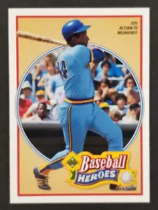 Tarjeta de béisbol Hank Aaron 1991 Upper Deck Heroes #24 (NM) - Imagen 1 de 2