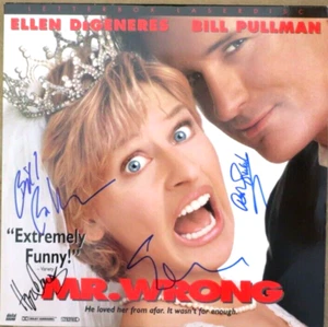 The "Mr. Wrong" LD signed by E. DeGeneres, B. Pullman, H. Davis, & R. Goulet - Bild 1 von 2