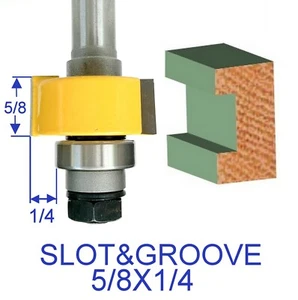 1pc 1/2" shank 5/8" Width 1/4 Depth Slot Groove Still Router Bit  - Picture 1 of 12