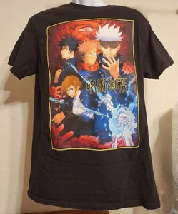 Jujutsu Kaisen Black T-Shirt Anime Sz 42/44 Japan Manga Crunchyroll Movie Poster - Picture 1 of 4