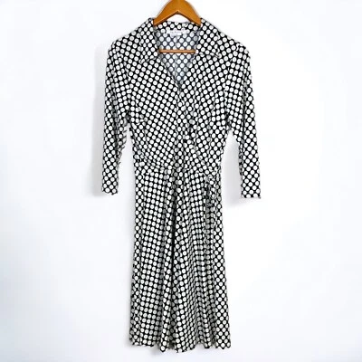 Vestido Vintage La Belle Lunares Negro Blanco Grande Mujer Negocios Foto 1 de 4