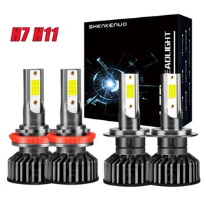 For Suzuki GSXR600 2006-2007 2011-2018 H7 H11 LED Headlight Bulbs 6000K - Picture 1 of 12