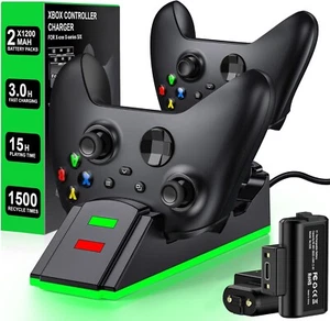 2*3600 mWh Battery For XBox One|Series X S Controller Dual Charging Dock Station - Picture 1 of 7