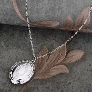 925 Silber Foto Bild Anhänger Kette Medaillon zum öffnen mit Halskette Damen - Bild 1 von 7