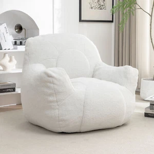 Bean Bag Chair with Filler, Bean Bag Sofa with Tufted Soft Stuffed Filling, Fluf - Picture 1 of 12