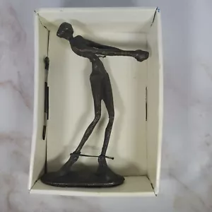 Pier 1 Imports Solid Brass Archaic Female Golfer Figurine NIB / NOS - Picture 1 of 6