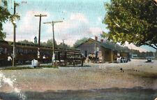 Postcard Railroad Station by AC Bosselman #9584 Back Era