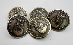 5 vintage US Air Force buttons 29 mm By shields Inc - Picture 1 of 3