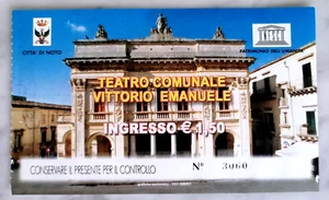 PRIMI '2000 SICILIA NOTO BIGLIETTO TICKET TEATRO COMUNALE VITTORIO EMANUELE - Bild 1 von 1