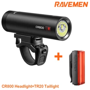 Ravemen CR800+TR20 LED Fahrrad Scheinwerfer Frontlicht Rücklicht USB Set Wiederaufladbar - Bild 1 von 21