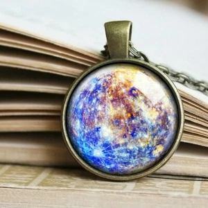 Planet Merkur Anhänger Planet Halskette Neu in Geschenktüte Astronomie Weltraum Planet - Bild 1 von 4