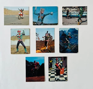 Lot of 8 ~ Old Kamen Rider Card Calbee 44 98 159 411 436 441 446 492 - Picture 1 of 1
