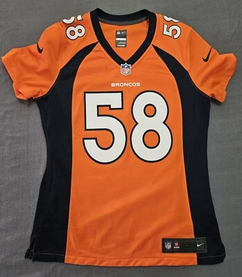 Camiseta para mujer Nike On Field NFL de los Denver Broncos Von Miller #58 M naranja Foto 1 de 4