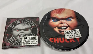 Child's Play Chucky: 32 Piece Party Pack (16 Plates/16 Napkins) - Party Time! - Picture 1 of 6