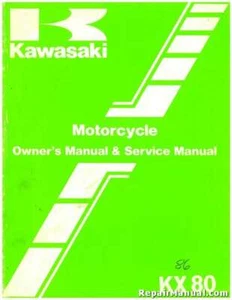 1986 Kawasaki KX80 Motorcycle Owners Service Manual - Bild 1 von 1