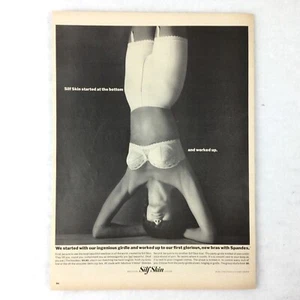 1962 SILF SKIN GIRDLES Vintage PRINT AD Undergarment BRA Women Upside Down - Picture 1 of 1
