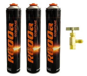 Kältemittel R600a - 420g 750ml Isobutan Einwegdose optional Eckventil; BPV31 - Bild 1 von 22