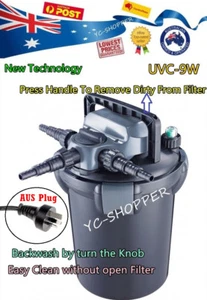 New Model Jebao Garden Fish Koi Pond Filter Back Wash Flush 4000L 9W UV - Picture 1 of 7
