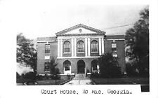 RPPC Telfair County Courthouse McRae Géorgie carte postale photo réelle
