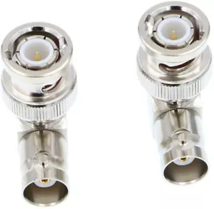 Right Angle 12G BNC Convert Adapter Connectors for 12G HD SDI BNC Cable One Set - Picture 1 of 5