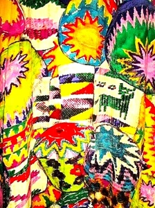 VINTAGE 2015 CRUSHED RAYON DRESS BY JAMS WORLD (LRG.) - CALIFORNIA - Picture 1 of 6