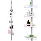 4 Tier Telescopic Bathroom Wall Corner Shelf Rack Shower Caddy Storage Organizer