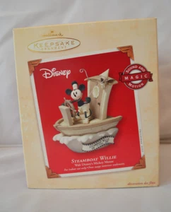 Hallmark Keepsake Ornamento Disney Steamboat Willie 2003 Topolino SoundMotion - Foto 1 di 2