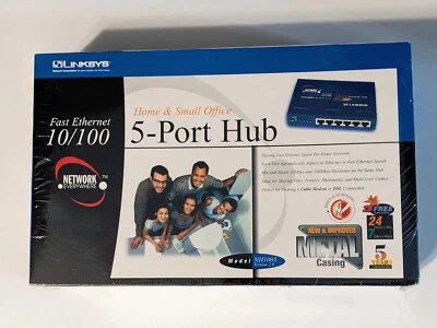Linksys NT1005 Version 2.0 Fast Ethernet 10/100 5 Port Hub NIB - Image 1 of 4