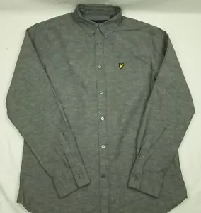 Lyle & Scott MENS SHIRT LONG SLEEVE LINEN COTTON SIZE L EXCL .. a - Picture 1 of 9