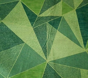 21" Faux Patchwork Print Richloom Shades of Green - Picture 1 of 3