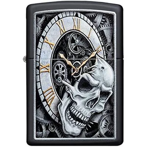 ZIPPO Time Skull Black Matte Color Image 29854 **NEW** - Picture 1 of 6