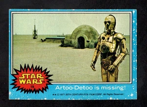 1977 Topps Star Wars Series I Blue Card #18 Artoo-Detoo Is Missing! EX-MT *he - Picture 1 of 2