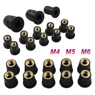 Gummimutter | M4 M5 M6 | Neopren Mutter Windschild Motorrad | Vibrationsdämpfer - Bild 1 von 4