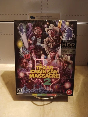 The Texas Chainsaw Massacre 2 4K Limited Edition Blu-ray (UK)[1986] Arrow Slip - Image 1 of 4