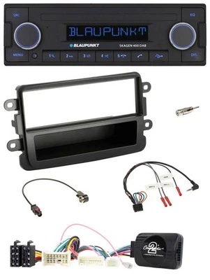Blaupunkt DAB USB Bluetooth Lenkrad Autoradio für Dacia ab 2012 schwarz - Bild 1 von 4