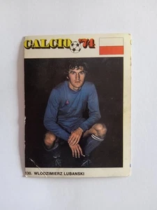 FUSSBALL FIGUR 74 EDIRAF 1974 POLEN LUBANSKI Nr. 130 MIT SEIDE - Bild 1 von 2