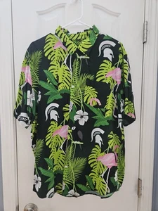 FOCO NCAA Floral Button Up Shirt Michigan State Spartans Size XL - Picture 1 of 3