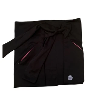 Booty Wrap Kathy Kramer Black Side Pockets Zipper Adjustable Cover Up Exercise S - Picture 1 of 11