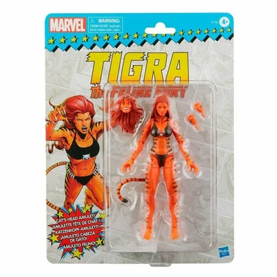 "FIGURA DE ACCIÓN RETRO MARVEL LEGENDS TIGRA THE FELINE FURY 6""" Foto 1 de 4