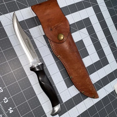 Cutco Vintage 1769 JI Olean NY Hunting Knife with Leather Sheath made in USA - Image 1 of 4