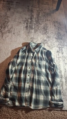 Eddie Bauer Flannel Shirt Mens XL Brown Green Plaid Button Up Cotton Outdoors - Image 1 of 4