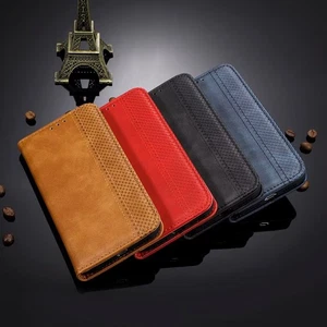 Flip Magnetic Wallet Cover Case For 17 16 15 14 13 12 11 Pro Max 7 8 XR SE - Picture 1 of 26
