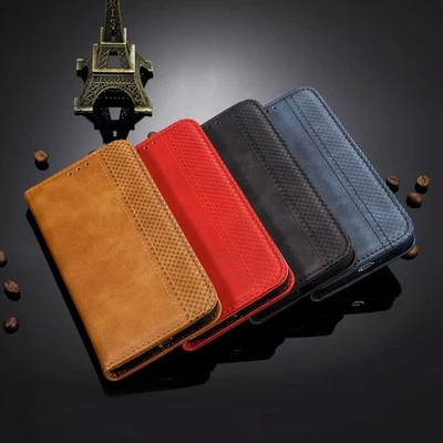 Flip Magnetic Wallet Cover Case For 17 16 15 14 13 12 11 Pro Max 7 8 XR SE - Image 1 of 4