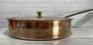 Vintage Feder Culinox 10 Zoll Kupfer/Edelstahl Pfanne/Deckel Made Switzerland - Bild 1 von 21