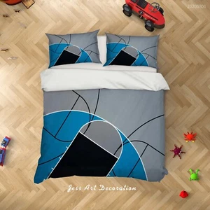 3D Basketball Court Cartoon Quilt Cover Set Duvet Cover Bedding Pillowcases - Picture 1 of 6