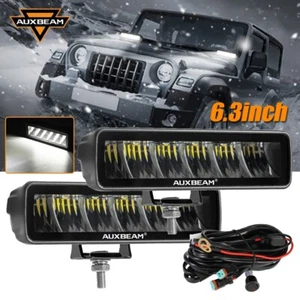 Barra de luz LED AUXBEAM 2 piezas de luces LED 60W 6 pulgadas 12 V tira de conducción SUV todoterreno - Imagen 1 de 12