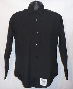 Camicia nera abito blues alta qualità militare 18,5x36 grande e alta - Foto 1 di 2