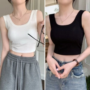 Women Slim Sleeveless Camisole Tank Tops Plain Cami Undershirt High Elastic New - Picture 1 of 12