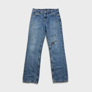 Pantalones de mezclilla americanos Levi's 516 Jeans para hombre 34x34 azules ajustados rectos lavado claro - Imagen 1 de 11