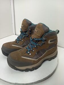 Hi-Tec Waterproof Skamania Hiking Boots Shoes Brown Womens Sz 6 M Hitec